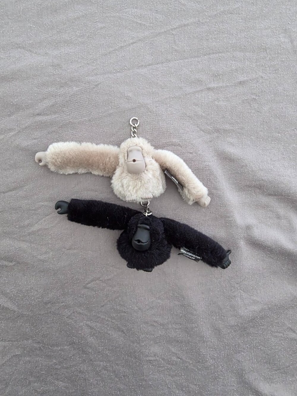 Kipling Monkey Key Chain Black & Cream Color